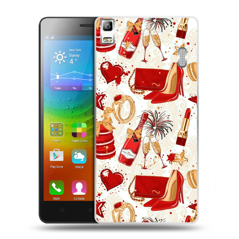 Пластиковый чехол на Lenovo A7000 с принтом Новый год Пластиковый чехол на Lenovo A7000 с принтом Новый год