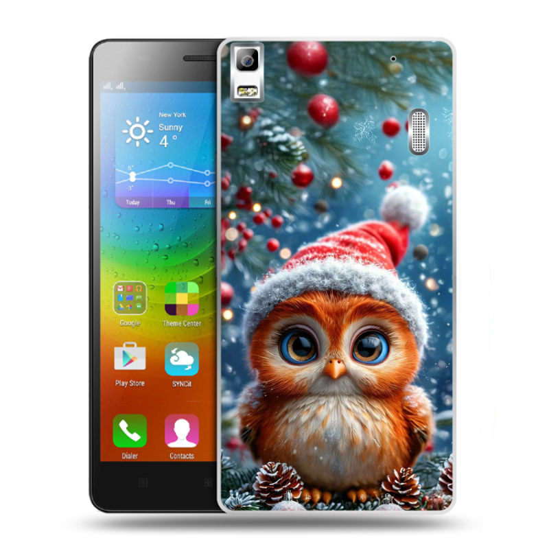 Пластиковый чехол на Lenovo A7000 с принтом Новый год Пластиковый чехол на Lenovo A7000 с принтом Новый год