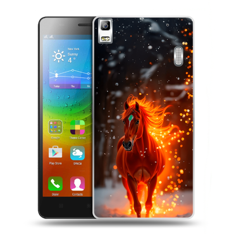 Пластиковый чехол на Lenovo A7000 с принтом Новый год Пластиковый чехол на Lenovo A7000 с принтом Новый год