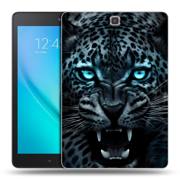 Силиконовый чехол на планшета Samsung Galaxy Tab A 9.7 с принтом Темный леопард