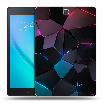 Силиконовый чехол на планшета Samsung Galaxy Tab A 9.7 с принтом Геометрия неона