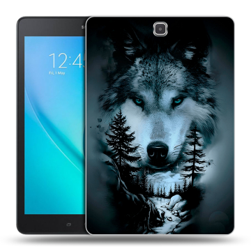 Силиконовый чехол на планшета Samsung Galaxy Tab A 9.7 с принтом Лесной волк
