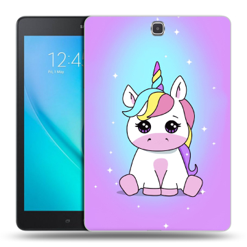 Силиконовый чехол на планшета Samsung Galaxy Tab A 9.7 с принтом Единорог