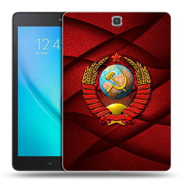 Силиконовый чехол на планшета Samsung Galaxy Tab A 9.7 с принтом Герб СССР