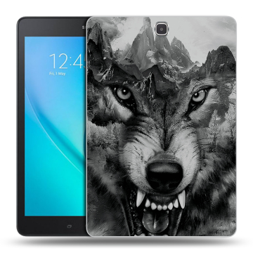 Силиконовый чехол на планшета Samsung Galaxy Tab A 9.7 с принтом Волк
