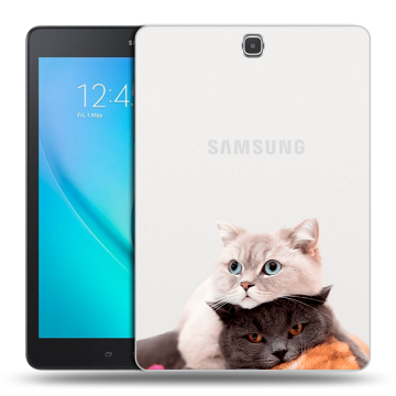 Силиконовый чехол на планшета Samsung Galaxy Tab A 9.7 с принтом Кошки