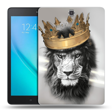 Силиконовый чехол на планшета Samsung Galaxy Tab A 9.7 с принтом Лев с короной