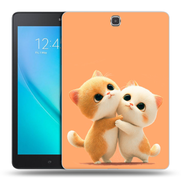 Силиконовый чехол на планшета Samsung Galaxy Tab A 9.7 с принтом Милые котики