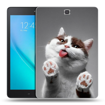 Силиконовый чехол на планшета Samsung Galaxy Tab A 9.7 с принтом Коты
