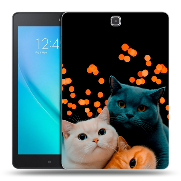 Силиконовый чехол на планшета Samsung Galaxy Tab A 9.7 с принтом Кошки