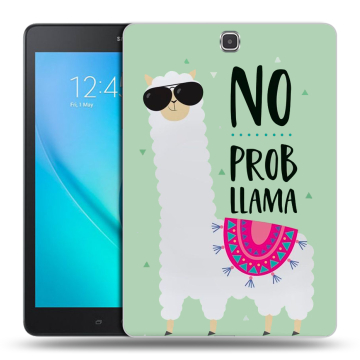 Силиконовый чехол на планшета Samsung Galaxy Tab A 9.7 с принтом Лама
