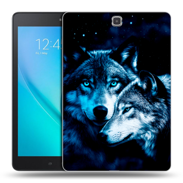 Силиконовый чехол на планшета Samsung Galaxy Tab A 9.7 с принтом Волки