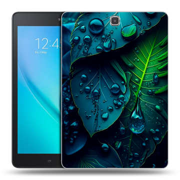 Силиконовый чехол на планшета Samsung Galaxy Tab A 9.7 с принтом Листья