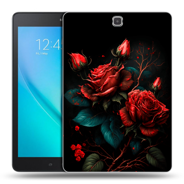 Силиконовый чехол на Samsung Galaxy Tab A 9.7 с принтом Розы красные Силиконовый чехол на Samsung Galaxy Tab A 9.7 с принтом Розы красные