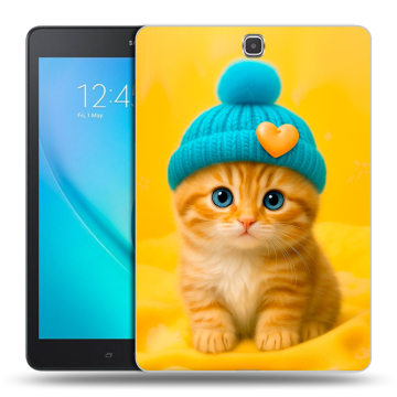 Силиконовый чехол на Samsung Galaxy Tab A 9.7 с принтом Котенок в шапке Силиконовый чехол на Samsung Galaxy Tab A 9.7 с принтом Котенок в шапке