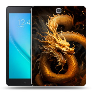 Силиконовый чехол на Samsung Galaxy Tab A 9.7 с принтом Золотой дракон