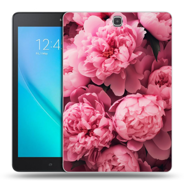 Силиконовый чехол на Samsung Galaxy Tab A 9.7 с принтом цветы пионы