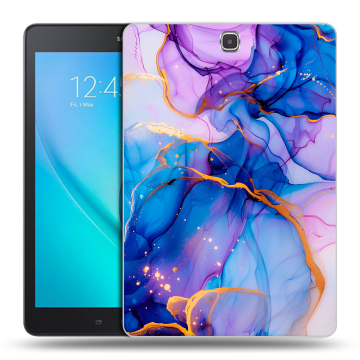 Силиконовый чехол на Samsung Galaxy Tab A 9.7 с принтом синий мрамор Силиконовый чехол на Samsung Galaxy Tab A 9.7 с принтом синий мрамор