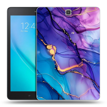 Силиконовый чехол на Samsung Galaxy Tab A 9.7 с принтом синий мрамор Силиконовый чехол на Samsung Galaxy Tab A 9.7 с принтом синий мрамор