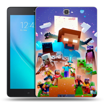 Силиконовый чехол на Samsung Galaxy Tab A 9.7 с принтом Майнкрафт Minecraft