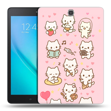 Силиконовый чехол на Samsung Galaxy Tab A 9.7 с принтом Hello Kitty Хелоу Кити Силиконовый чехол на Samsung Galaxy Tab A 9.7 с принтом Hello Kitty Хелоу Кити