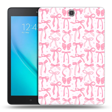 Силиконовый чехол на Samsung Galaxy Tab A 9.7 с принтом Розовые бантики Силиконовый чехол на Samsung Galaxy Tab A 9.7 с принтом Розовые бантики