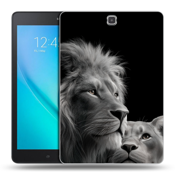 Силиконовый чехол на Samsung Galaxy Tab A 9.7 с принтом Лев кошки