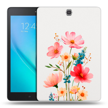 Силиконовый чехол на Samsung Galaxy Tab A 9.7 с принтом Цветы