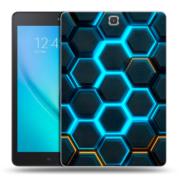 Силиконовый чехол на Samsung Galaxy Tab A 9.7 с принтом Неоновые соты