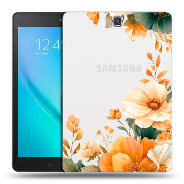 Силиконовый чехол на Samsung Galaxy Tab A 9.7 с принтом Цветы принт