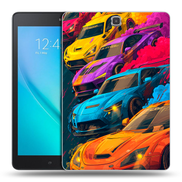 Силиконовый чехол на Samsung Galaxy Tab A 9.7 с принтом Тачки