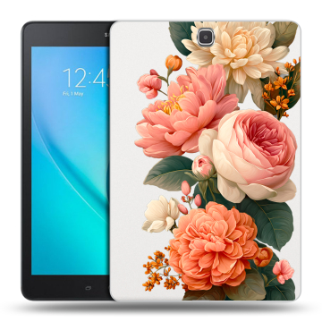 Силиконовый чехол на Samsung Galaxy Tab A 9.7 с принтом цветы