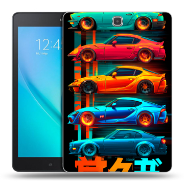 Силиконовый чехол на Samsung Galaxy Tab A 9.7 с принтом машины тачки