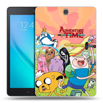 Силиконовый чехол на Samsung Galaxy Tab A 9.7 с принтом Adventure time Время приключений