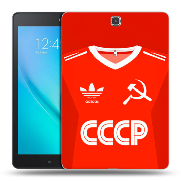 Силиконовый чехол на Samsung Galaxy Tab A 9.7 с принтом Флаг Герб СССР