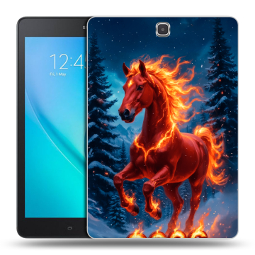 Силиконовый чехол на Samsung Galaxy Tab A 9.7 с принтом Новый год коня
