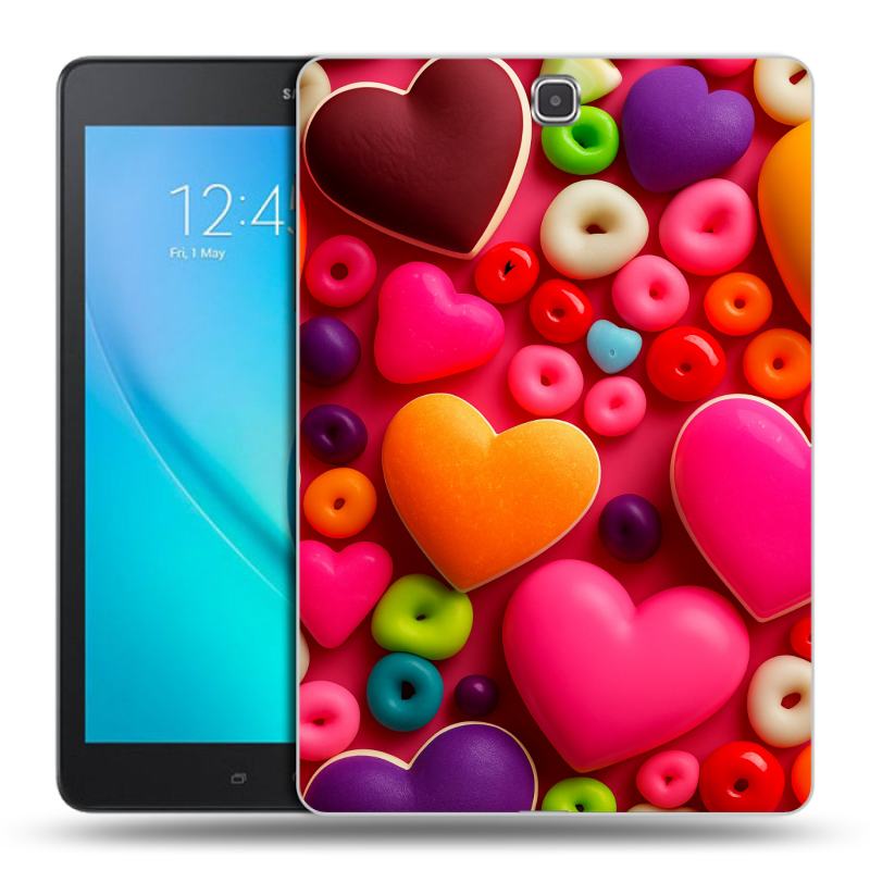 Силиконовый чехол на Samsung Galaxy Tab A 9.7 с принтом Сердечки Силиконовый чехол на Samsung Galaxy Tab A 9.7 с принтом Сердечки