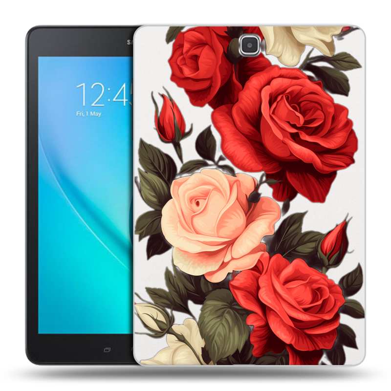 Силиконовый чехол на Samsung Galaxy Tab A 9.7 с принтом Розы Силиконовый чехол на Samsung Galaxy Tab A 9.7 с принтом Розы