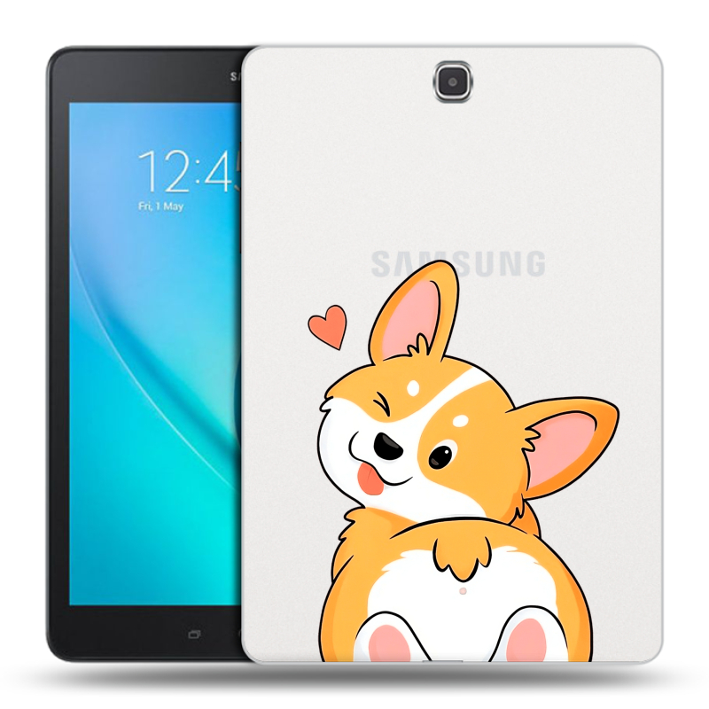 Силиконовый чехол на Samsung Galaxy Tab A 9.7 с принтом Корги Силиконовый чехол на Samsung Galaxy Tab A 9.7 с принтом Корги
