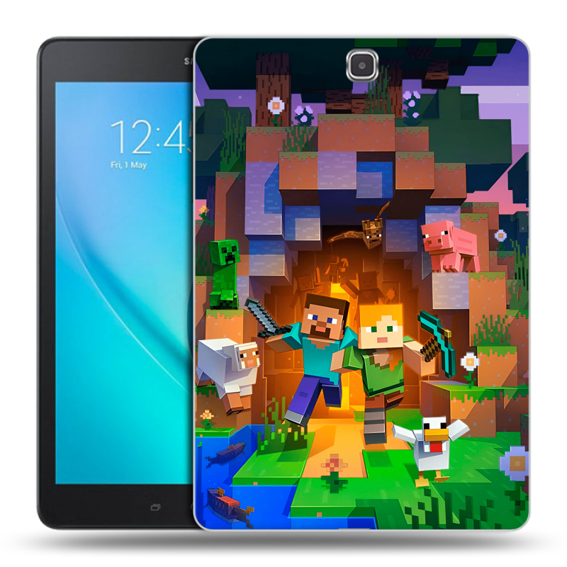 Силиконовый чехол на Samsung Galaxy Tab A 9.7 с принтом Майнкрафт Minecraft Силиконовый чехол на Samsung Galaxy Tab A 9.7 с принтом Майнкрафт Minecraft