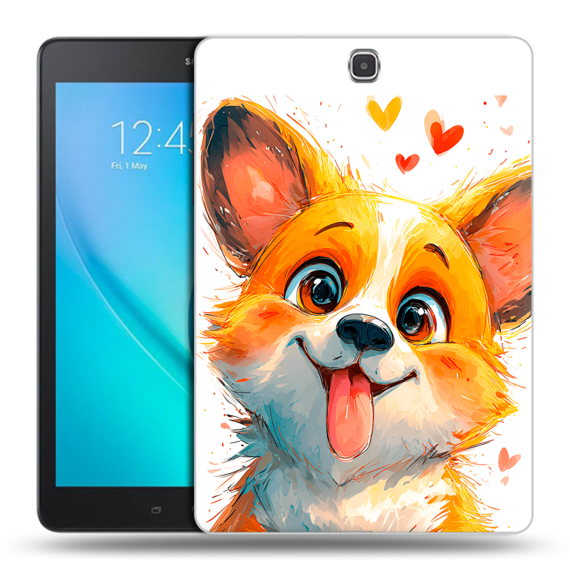 Силиконовый чехол на Samsung Galaxy Tab A 9.7 с принтом корги Силиконовый чехол на Samsung Galaxy Tab A 9.7 с принтом корги