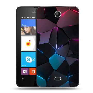 Силиконовый чехол на Microsoft Lumia 430 Dual SIM с принтом Геометрия неона Силиконовый чехол на Microsoft Lumia 430 Dual SIM с принтом Геометрия неона
