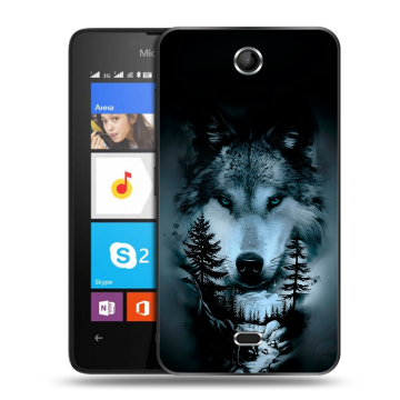Силиконовый чехол на Microsoft Lumia 430 Dual SIM с принтом Лесной волк Силиконовый чехол на Microsoft Lumia 430 Dual SIM с принтом Лесной волк