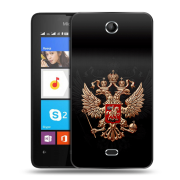 Силиконовый чехол на Microsoft Lumia 430 Dual SIM с принтом Герб России Силиконовый чехол на Microsoft Lumia 430 Dual SIM с принтом Герб России