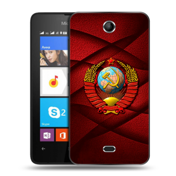 Силиконовый чехол на Microsoft Lumia 430 Dual SIM с принтом Герб СССР Силиконовый чехол на Microsoft Lumia 430 Dual SIM с принтом Герб СССР