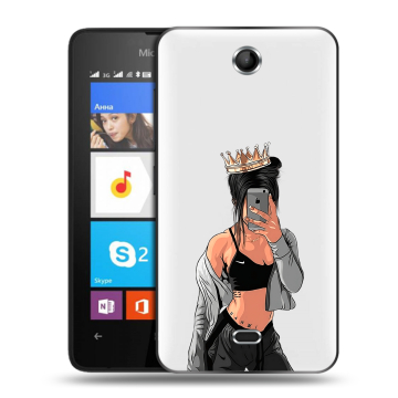 Силиконовый чехол на Microsoft Lumia 430 Dual SIM с принтом Женские принты Силиконовый чехол на Microsoft Lumia 430 Dual SIM с принтом Женские принты
