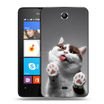 Силиконовый чехол на Microsoft Lumia 430 Dual SIM с принтом Коты Силиконовый чехол на Microsoft Lumia 430 Dual SIM с принтом Коты