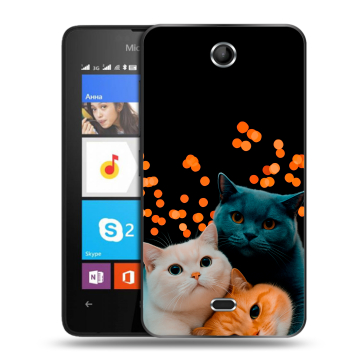 Силиконовый чехол на Microsoft Lumia 430 Dual SIM с принтом Кошки Силиконовый чехол на Microsoft Lumia 430 Dual SIM с принтом Кошки