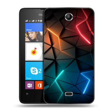 Силиконовый чехол на Microsoft Lumia 430 Dual SIM с принтом Абстракция неон Силиконовый чехол на Microsoft Lumia 430 Dual SIM с принтом Абстракция неон