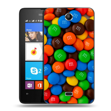 Силиконовый чехол на Microsoft Lumia 430 Dual SIM с принтом Конфеты Силиконовый чехол на Microsoft Lumia 430 Dual SIM с принтом Конфеты